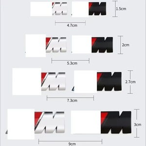Emblema Adhesivo para Coche, Letras 3D en Negro Cromado y Blanco, para Decoración Trasera y Lateral - Product Image 1