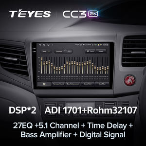 TEYES CC3 2K para Honda Civic 9 <span class=keywords><strong>FB</strong></span> FK FD 2011 - 2015 mano derecha conductor coche Radio Multimedia reproductor <span class=keywords><strong>de</strong></span> vídeo navegación ESTÉREO - Product Image 4