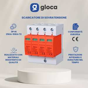 Parafoudre Gloca 3PN 25KA 50KA T2 275VAC pour montage sur rail DIN, protection du système électrique - Product Image 5