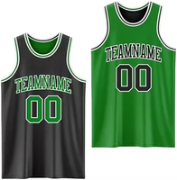 Seragam Basket Bolak-Balik Grosir Set Cetak Digital Desain Kustom Bernapas Ukuran Besar Dewasa Cepat Kering Menyerap Keringat