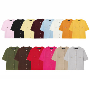 Maglione <span class=keywords><strong>Elegante</strong></span> da <span class=keywords><strong>Donna</strong></span> in Stile Coreano Primaverile, Design Unico con Collo a Tinta Unita, Modello 011 - Product Image 5