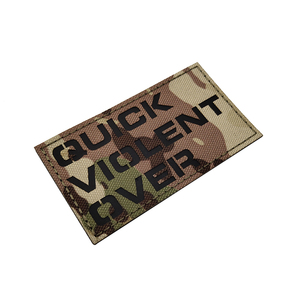 Parche de camuflaje láser negro IR <span class=keywords><strong>QUICK</strong></span> VIOLENT OVER, parche táctico con letras, apliques cosidos, mochila de hombro con bolsa, sombrero DIY - Product Image 4