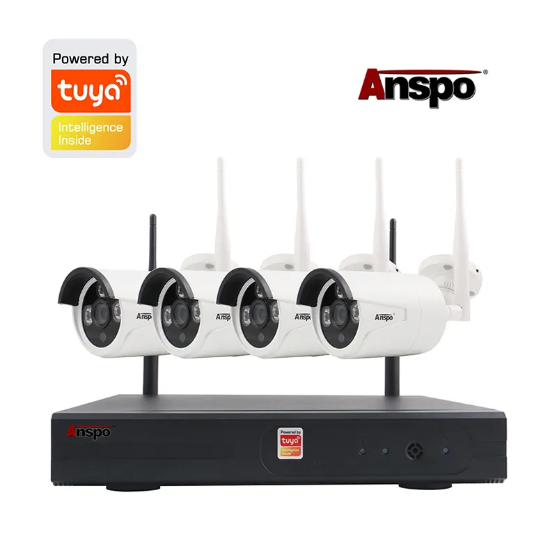 TUYAアプリワイヤレスセキュリティカメラシステム4/8CH HD 720P/1080P CCTV WIFIキットNVR屋外