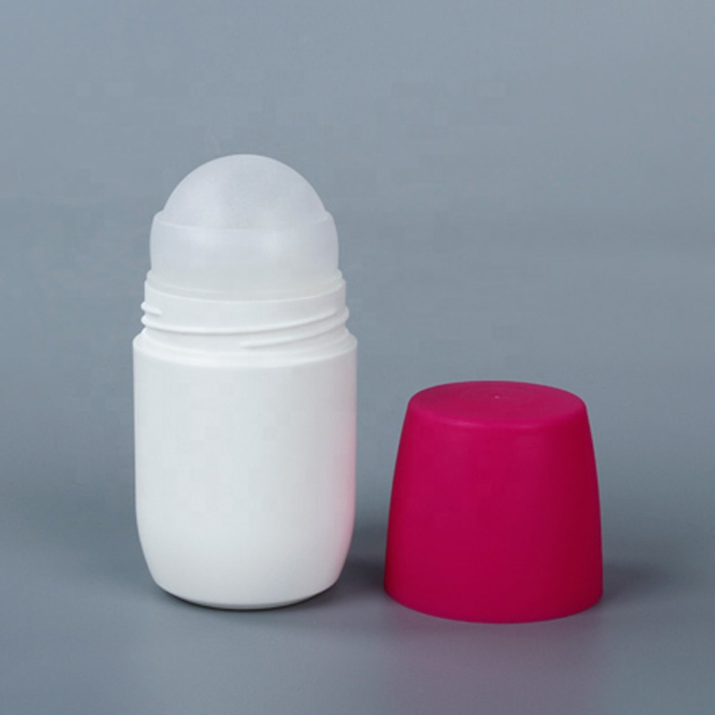 60 мл рулонная бутылка для личной гигиены, пустая пластиковая бутылка для солнцезащитного крема, цветные роликовые контейнеры для дезодорирования с полипропиленовым шариком