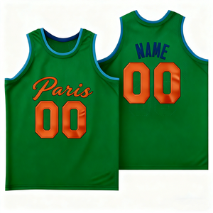 Custom basketbaltenue van hoge kwaliteit, geborduurd, retro, klassiek, ademend, sporttraining, groen, streetwear uniform - Product Image 2