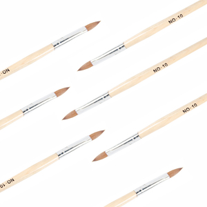 Pinceau à ongles en acrylique Kolinsky, étiquette privée OEM, forme ronde, différentes tailles, pinceau professionnel pour la manucure en salon - Product Image 4