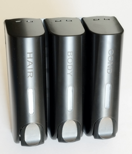 Dispenser doppio <span class=keywords><strong>sapone</strong></span> a parete Hotel di lusso moderno manuale <span class=keywords><strong>sapone</strong></span> liquido/Shampoo Gel <span class=keywords><strong>doccia</strong></span> Dispenser bagno uso cucina - Product Image 2