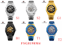 Montre mécanique pour homme, top vente, élégante, squelette, étanche, logo personnalisé, acier inoxydable, automatique, tendance