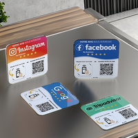 Plaque NFC QR 4x4 étanche en acrylique adhésive, mini-étiquette 13,56 MHz pour cartes de visite