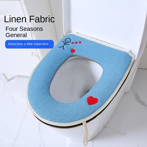 2025 housse de siège de <span class=keywords><strong>toilette</strong></span> d'été personnalisable FE fermeture en velours bon marché avec fermeture à glissière et traitement d'autocollant conception personnalisée - Product Image 1