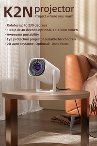 Projecteur portable intelligent Yinzam K2 avec écran LCD, 250 lumens, prise en charge 1080P 4K, Android 11 8 Go, haut-parleur intégré pour la maison, le bureau et le camping - Product Image 2