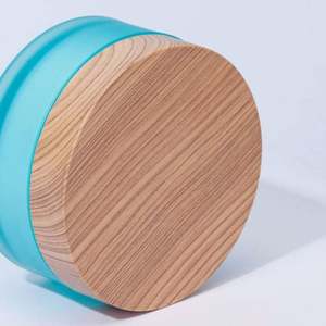 Pot en verre borosilicate givré de 50 ml avec couvercle en bambou, pot cosmétique noir mat pour soins de la peau, bouchon à vis - Product Image 4