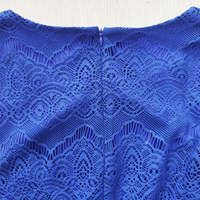 Robe Américaine pour Femmes Grande Taille, Nouveauté, en Dentelle, Coupe Droite, avec Volants à l'Ourlet et Manches 3/4