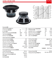 18125-008 Subwoofer de voiture en fibre de carbone de 18 pouces, double bobine, 5000W RMS, 28Hz, contour en mousse, système audio puissant, subwoofers à bobine de 5 pouces