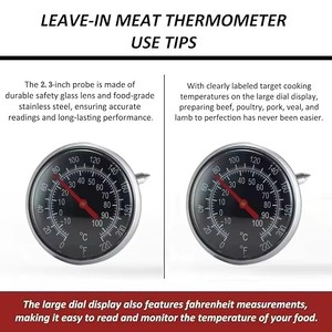 2025年 SW NEW KAITAIブランド バイメタル式 アナログ ガーデン温室用堆肥 長尺プローブ メタルダイアル式 温度計 - Product Image 2