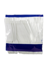Ensemble de 150 couverts jetables écologiques en plastique CPLA, fourchettes, cuillères, couteaux, ustensiles durables et résistants, DIFFÉRENTES TAILLES