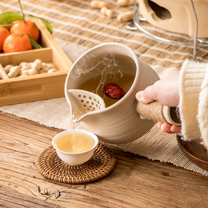 Tapot de té de cerámica pintado a mano Vintage, uso comercial, estufa para hornear en interiores, juegos de té de <span class=keywords><strong>café</strong></span> para barbacoa <span class=keywords><strong>Cyber</strong></span> Celebrous - Product Image 2