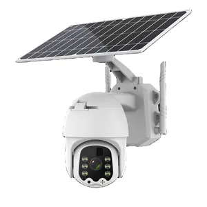 High Quality Good Outdoor House PTZ Video CCTV Wireless Security Surveillance System Solar Panel Powered Battery 4G Camera