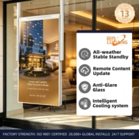 Afficheur LCD suspendu double face orienté vers les fenêtres pour les campagnes de marque et les événements promotionnels des centres commerciaux