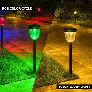 IP65 防水屋外 <span class=keywords><strong>LED</strong></span> ソーラーパスウェイライト 360 ビーム角充電式 2 つの照明モード自動オン/オフガーデンヤードパティオ - Product Image 6