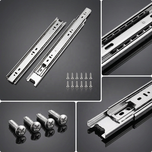 Meilong - Rieles de Hierro Modernos para Cajones, con Rodamientos de Bolas, para Muebles de Dormitorio, Baño y Comedor, de Alta Capacidad de Carga, Más Vendidos - Product Image 2