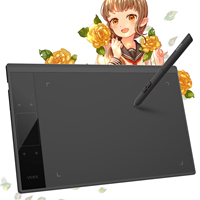 Tableta Gráfica VEIKK A30 de 10x6 Pulgadas para Diseño 3D, 4 Teclas Táctiles, 1 Panel Táctil, Compatible con Mac, Windows y Android, 290pps