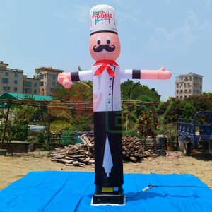 Bailarina de aire inflable para publicidad, tubo inflable ondulado para hombre, Chef al aire libre, bailarina de aire con soplador, globo para hombre - Product Image 4
