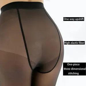 Leggings Térmicas de Forro Polar para Mujer al por Mayor, Pantimedias Gruesas y Cómodas, Translúcidas, de Cintura Alta, Cálidas para Invierno - Product Image 5