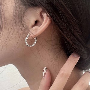 Pendientes de Aro Geométricos de Plata de Ley 925 Yinruitai para Mujer, Uso Diario, Modelo ES754 - Product Image 2