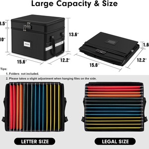 กล่องเอกสารกันไฟ สีดำ 001 ทนไฟ สำหรับเก็บเอกสารสำนักงานและเอกสารสำคัญ - Product Image 3
