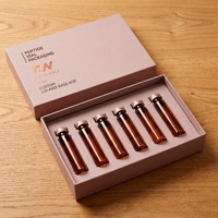 Boîte rigide personnalisée rose avec couvercle et base pour flacons de peptides, en carton, avec logo estampé à chaud et impression offset, pour soins personnels