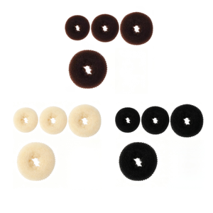 Set de Moldeadores de Moños Tipo Donut, Herramientas de Peluquería para Moños Dulces, Bandas de Nylon para el Cabello - Product Image 3