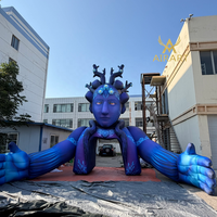 Nouvelle Arche Gonflable Bleue à Motifs pour Scène, Décoration de Festival de Musique, Dieu/Goddess Gonflable pour Fête d'Halloween sur la Plage