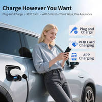 Estaciones de Carga para Vehículos Eléctricos OLINK OCPP Controladas por Aplicación, 7kW 9.6kw 11.5kw 19.6kw Tipo 1 J1772 NACS, Cargador de Vehículos Eléctricos de Una Sola Pistola