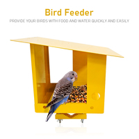 JH-Mech Mangeoire à oiseaux en métal avec plateau amovible, design personnalisé pour montage sur garde-corps, finition thermolaquée