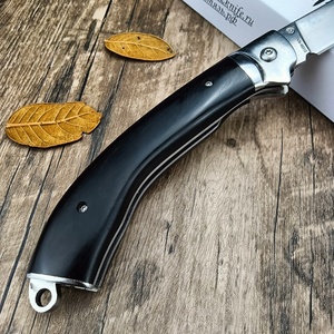 Couteau de poche russe pour le camping et la chasse en plein air avec lame 7Cr15Mov et manche en ébène, survie, bricolage, OEM - Product Image 5