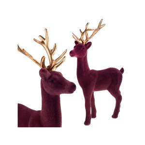 Figurine décorative élégante en velours de renne, cadeau de Noël parfait pour la décoration de table et la décoration festive de la maison - Product Image 1