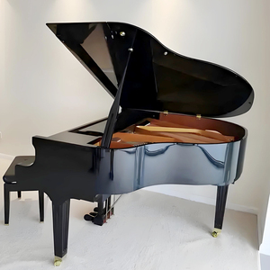 Nouveau <span class=keywords><strong>piano</strong></span> mécanique à queue en bois laqué noir de taille moyenne - pour la pratique dans une salle de <span class=keywords><strong>piano</strong></span>, la décoration de centres culturels et sportifs - Product Image 2