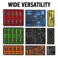 Ensemble d'inserts d'organisation en mousse EVA découpés sur mesure par CNC, multicolores et multicouches, pour le rangement d'équipements en boîte à outils, avec doublure de protection, OEM