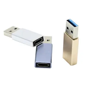 Premium dönüştürücü kadın USB-C tip C ile 3.0 USB A erkek adaptörü alüminyum alaşım kabuk