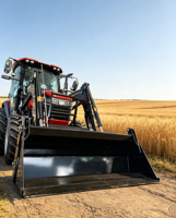 Tracteur agricole HANYE 75HP 4x4 avec moteur diesel Yunnei, chargeur frontal, climatisation, cabine, longue durée de vie, haute performance