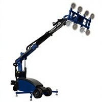 Nuevo Robot Compacto para Vidriado en Interiores, Motor Eléctrico de 600Kg/800Kg, Ventosas Automáticas, Sistema de Vacío Dual para Vidrio y Losas de Granito, 5000mm