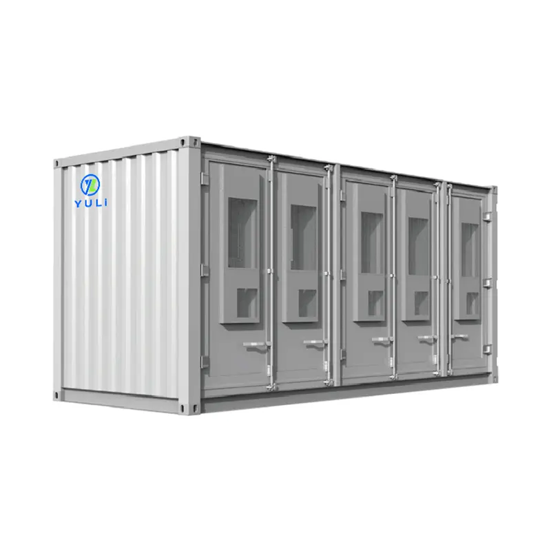 YULI enerji depolama konteyner dahil adet pil küme yangın koruma sistemi, duman algılama sistemi, yüz tanıma EMS