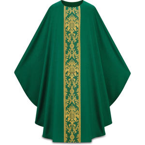 Casula <span class=keywords><strong>da</strong></span> Sacerdote per <span class=keywords><strong>Uomo</strong></span>, Abito Vintage <span class=keywords><strong>da</strong></span> Celebrante, Mantello, Tonaca, Paramento in Bianco, Rosso, Verde, Viola - Product Image 4