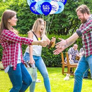 18 개/세트 해피 아버지의 날 풍선 12 인치 아버지의 날 블루 풍선 파티 장식 나는 아빠를 사랑합니다 라텍스 풍선 파티 - Product Image 4