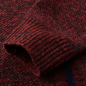 Cardigan à col châle pour hommes, coupe ajustée, pull en tricot torsadé noir, fermeture à glissière, poches anti-boulochage, respirant, hiver - Product Image 3