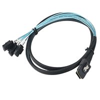 Câble de données SSD Mini SAS 8087 vers 4SATA SFF-8087 vers 4SATA4.0 droit