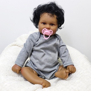 Bộ Búp Bê Babi Silicon Thật Giá Rẻ Tại Nhà Máy R & B Búp Bê Em Bé Tái Sinh Màu Đen Người Mỹ Gốc Phi - Product Image 6