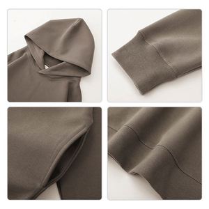 Sweat à capuche personnalisé avec broderie et impression en relief pour hommes, en tissu French Terry, coupe ample, sweats à capuche et sweat-shirts pour hommes - Product Image 4