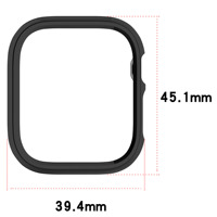 Carcasa Semicerrada de PC para Apple Watch S12 43mm 47mm, Cubierta Protectora Ligera de PC Rígido para Reloj Inteligente